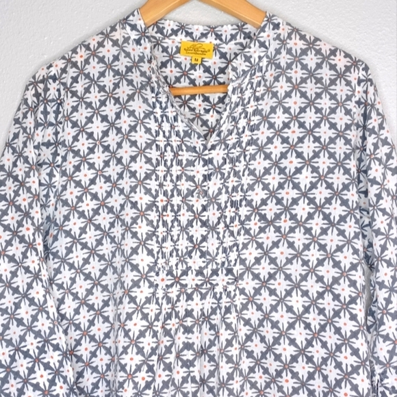 Roberta Roller Rabbit 100% Cotton Printed Blouse - Picture 3 of 12